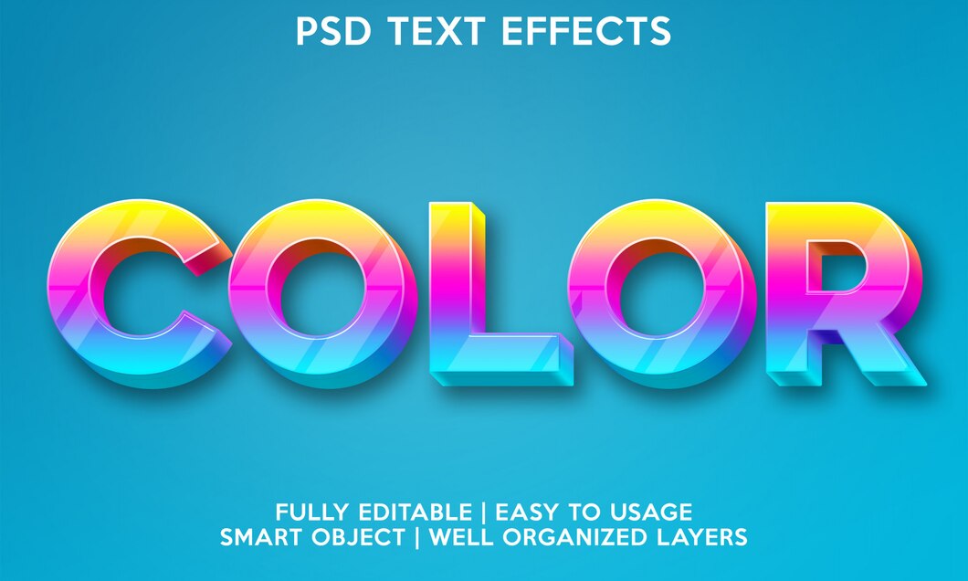 Colored text name. Text Color. Colors PSD. Rainbow text Effects. Prismatic text Effect.