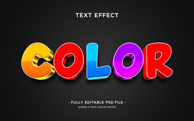 PSD color text effect