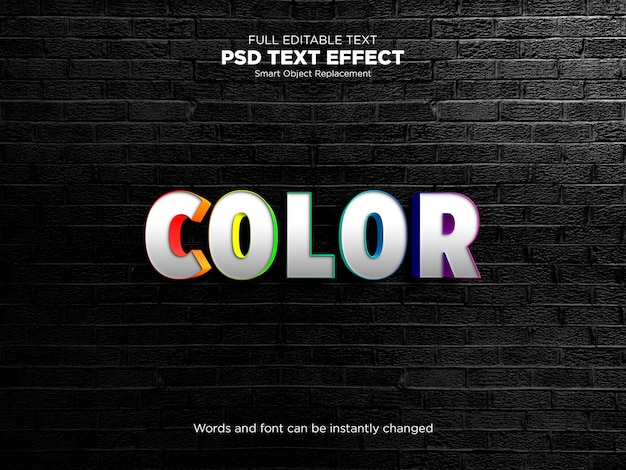 Color text effect