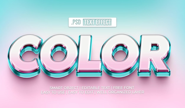 Color text style effect