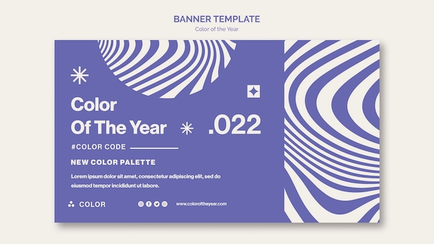 PSD color of the year 2022 banner template