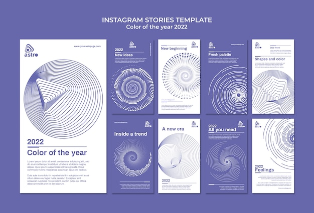 Color of the year 2022 instagram stories template