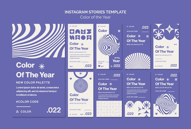 Color of the year 2022 instagram stories template