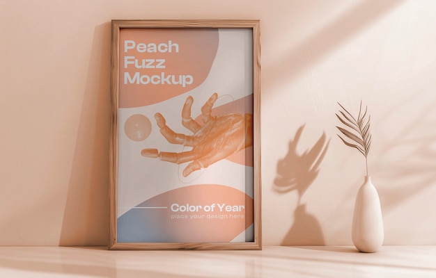 PSD color of the year frame mockup