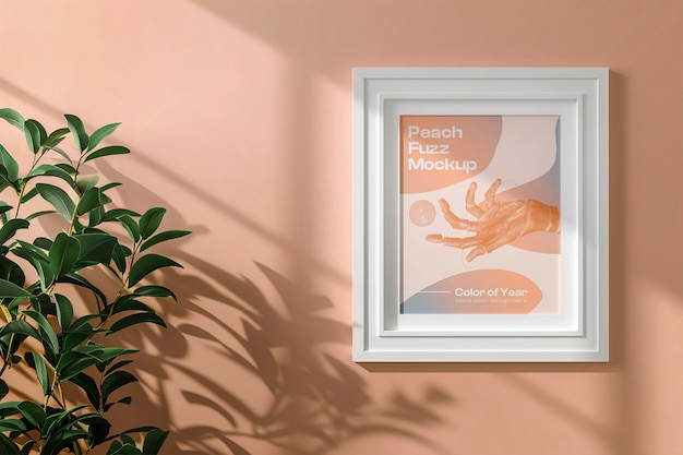 PSD color of the year frame mockup