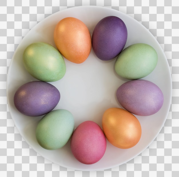 Colored chicken eggs