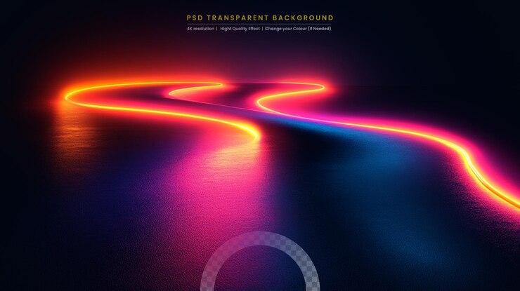 PSD colored dynamic waves modern colorful curve wave lines