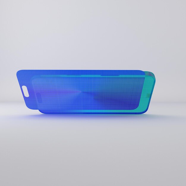 PSD colored glass phone 15 pro mockup