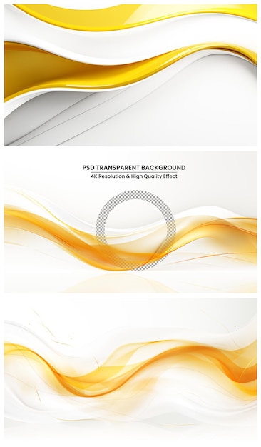 Colored light wave on white transparent background