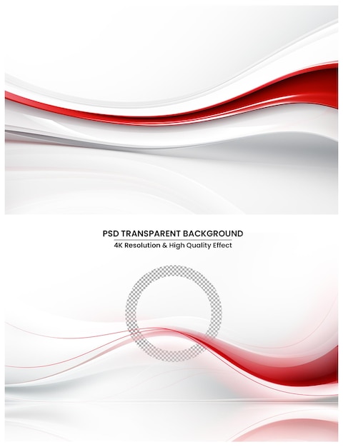 Colored light wave on white Transparent background