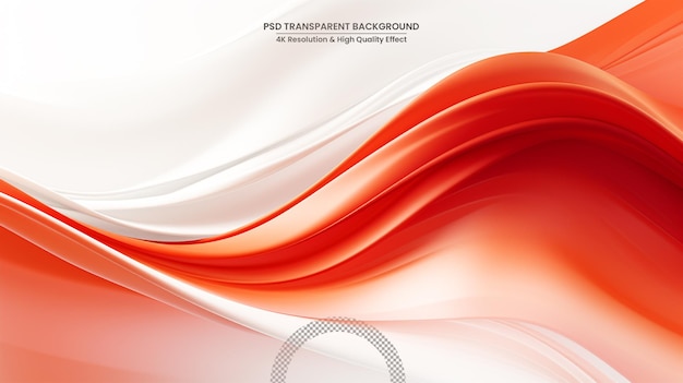 PSD colored light wave on white transparent background