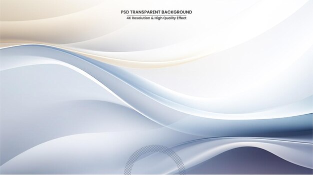 PSD colored light wave on white transparent background