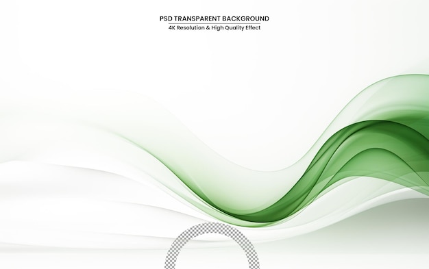 PSD colored light wave on white transparent background