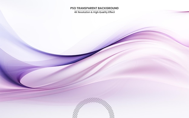 PSD colored light wave on white transparent background