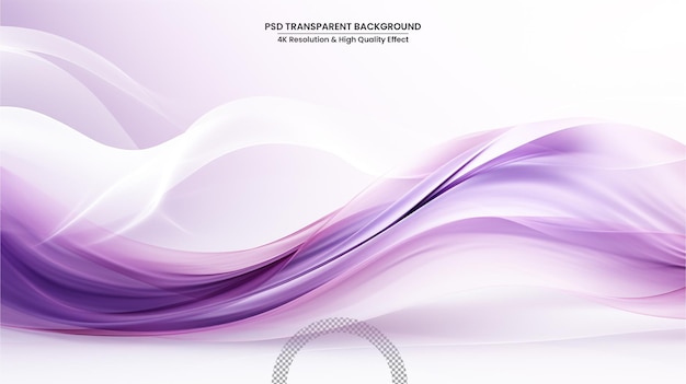 PSD colored light wave on white transparent background