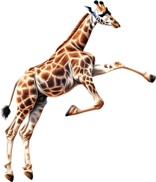 Disegno a matita colorata di una giraffa