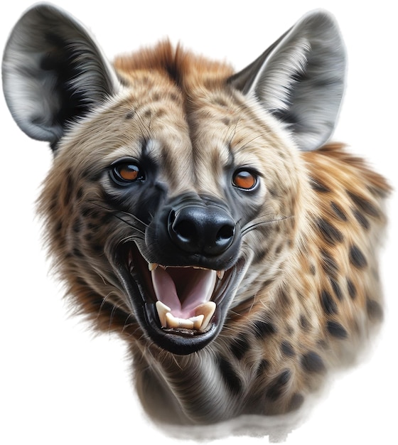 Colored pencil sketch of a hyena