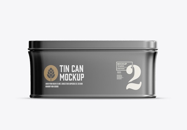 Colored Tin Mockup