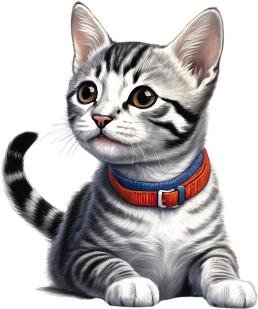 Coloredpencil sketch of an american shorthair cat aigenerated