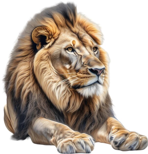 PSD coloredpencil sketch of a lion