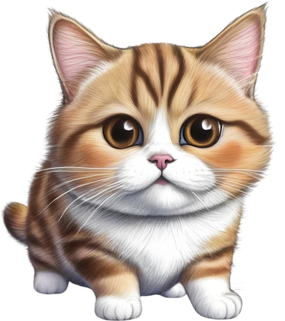 PSD coloredpencil sketch of a munchkin cat aigenerated