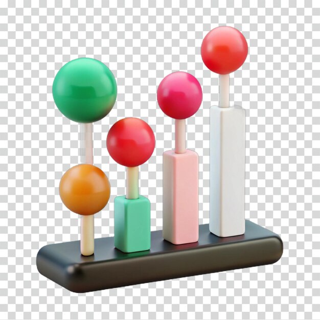 colorful 3d ball chart data visualization