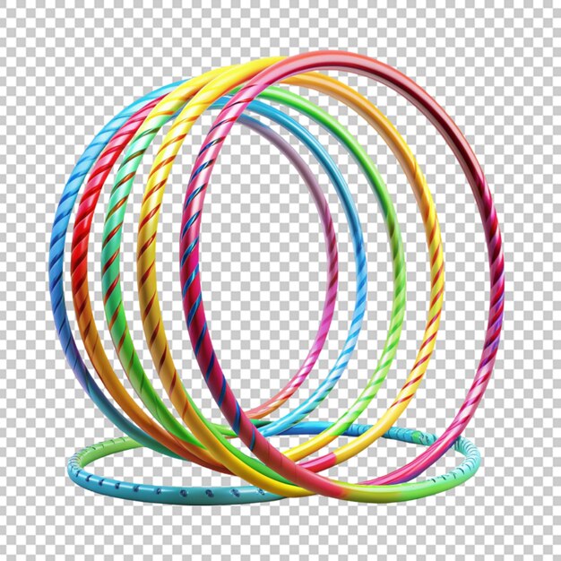 PSD colorful 3d hula hoops