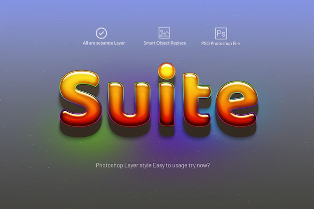 PSD colorful 3d layer style