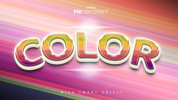 Colorful 3d playful text effect design