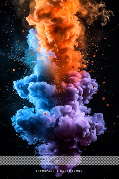 Colorful 3d smoke background