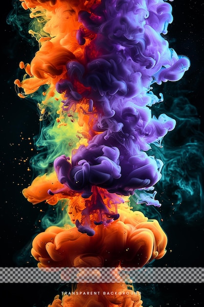 Colorful 3d smoke background