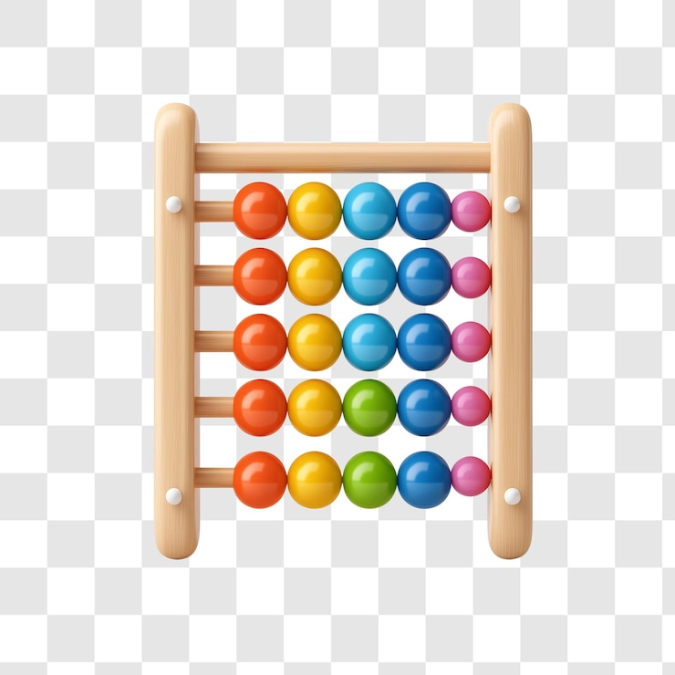 PSD colorful abacus educational toy for children