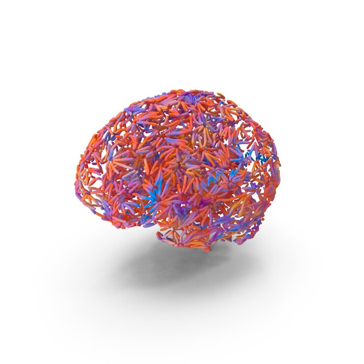 PSD colorful abstract brain art