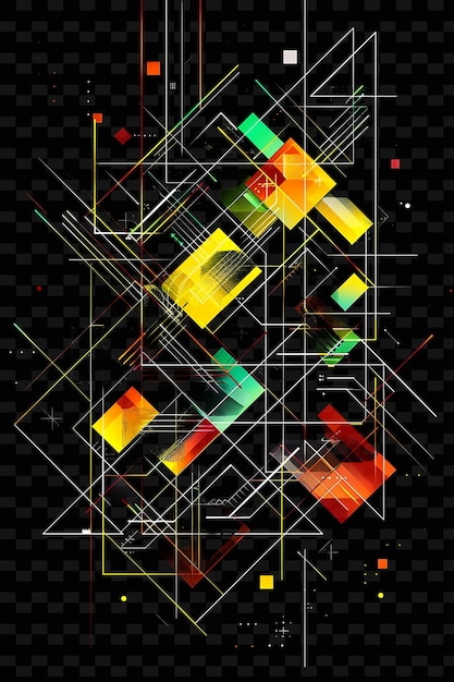 PSD a colorful abstract design with a yellow and orange background