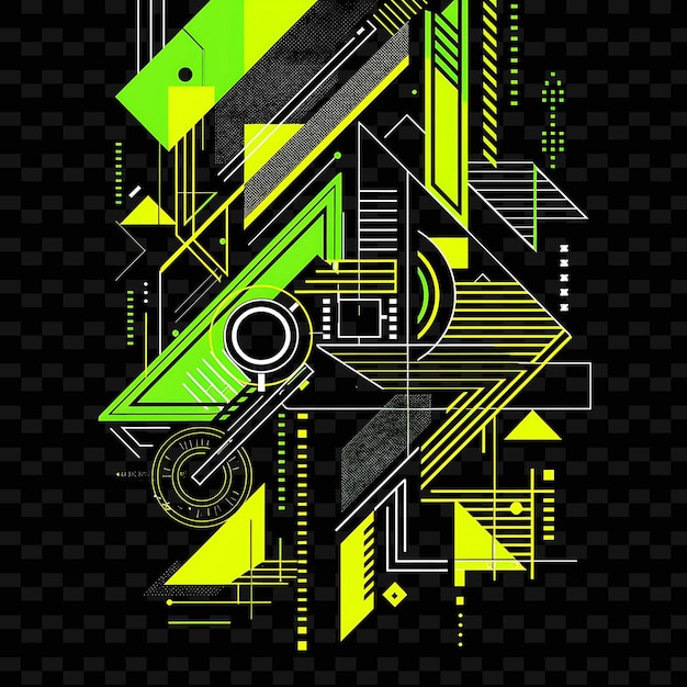 PSD a colorful abstract illustration of a green and yellow abstract background