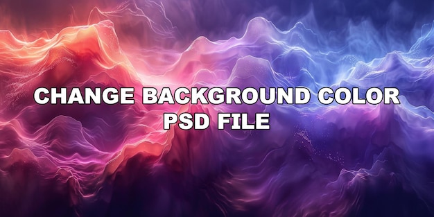 PSD a colorful abstract image of a wave with purple red and blue colors stock background