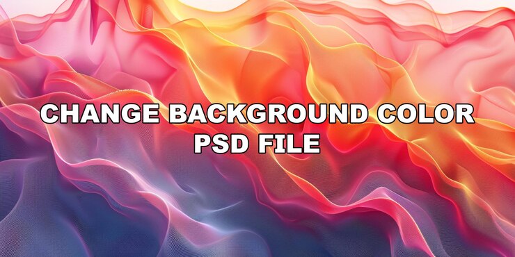 PSD a colorful abstract painting of a wave with a red and yellow stripe stock background