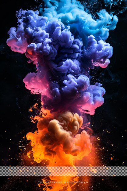 Colorful abstract smoke art