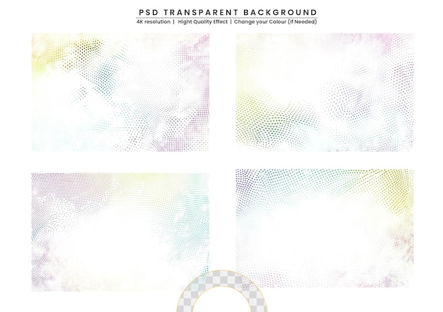 PSD 透明な背景に色とりどりの抽象的なテクスチャー