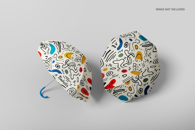 colorful abstract umbrella mockup