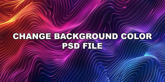 PSD a colorful abstract wave pattern with a purple and orange hue stock background