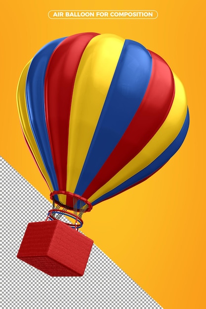 Colorful air balloon flying for composition