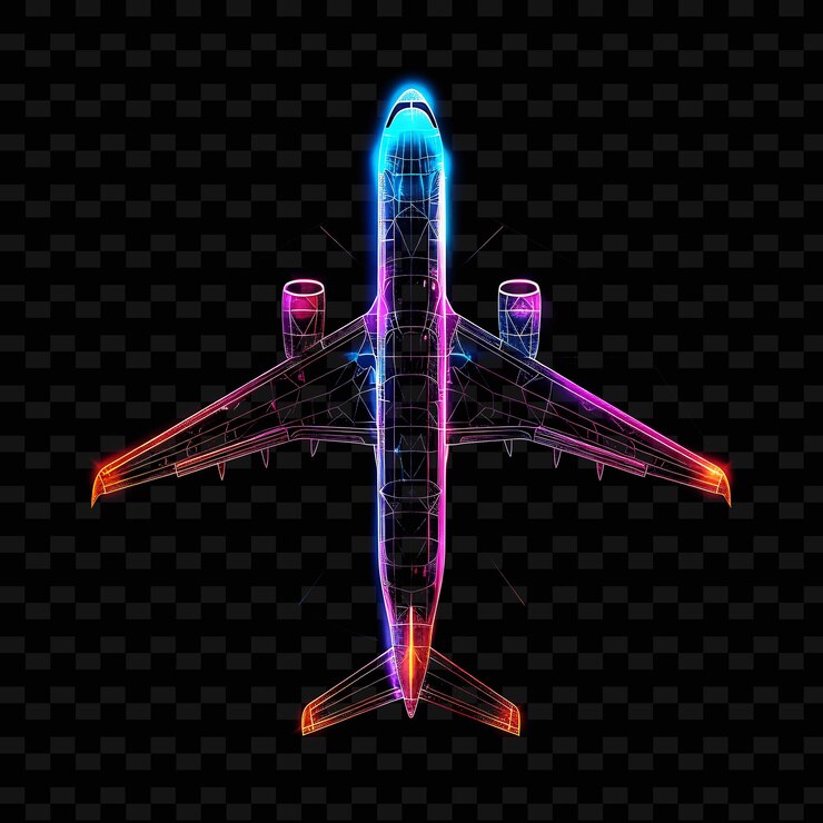 PSD a colorful airplane with the word quot ana quot on the bottom