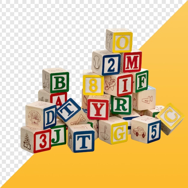 colorful alphabet blocks for kids