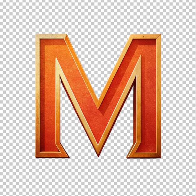 PSD colorful alphabet letter m