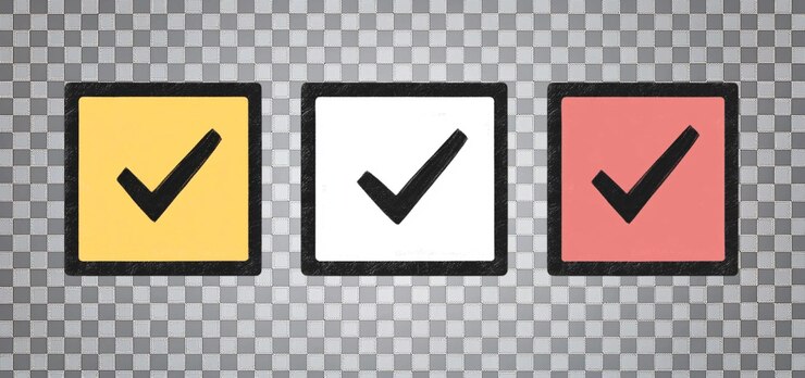 PSD colorful app icon label set with percent check mark and discount isolated on transparent background