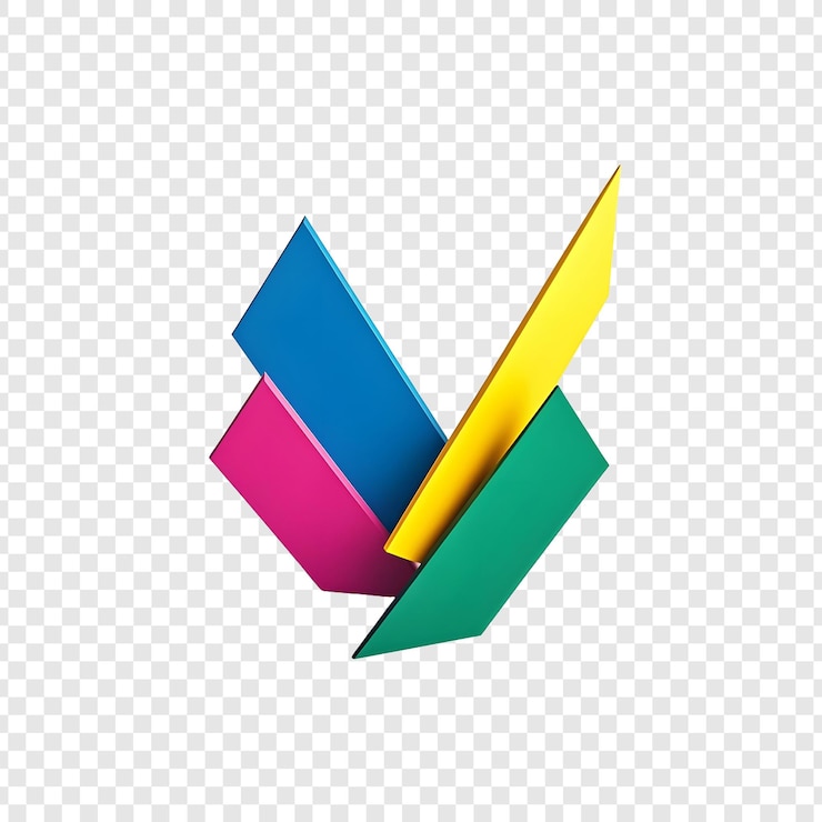 PSD a colorful arrow on a white background