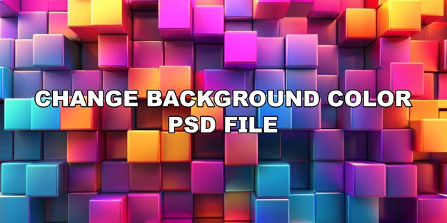 PSD a colorful background of blocks with a pink and orange square in the middle stock background