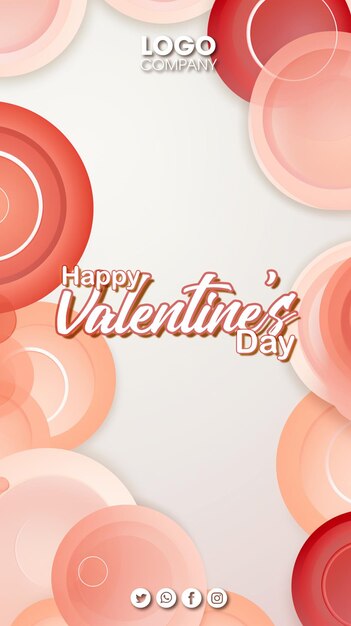 PSD colorful background with 3d hearts cute background with hearts for valentines day