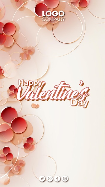 Красочный фон с 3D сердечками Милый фон с сердечками на День святого Валентина